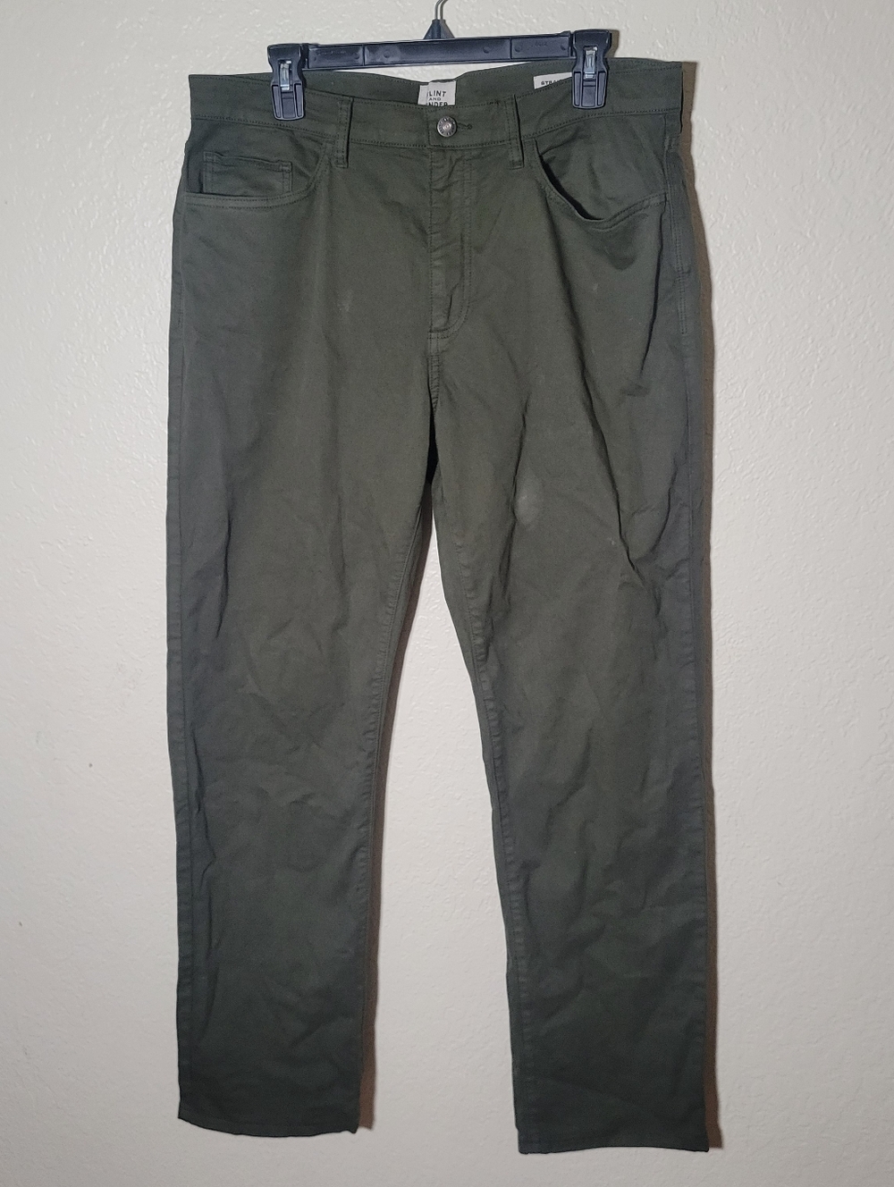 Flint & Tinder | 34x30 Straight Leg Green Pants Gorpcore Workwear Minimalist
